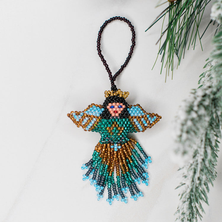 Beaded Colorful Angel Ornament