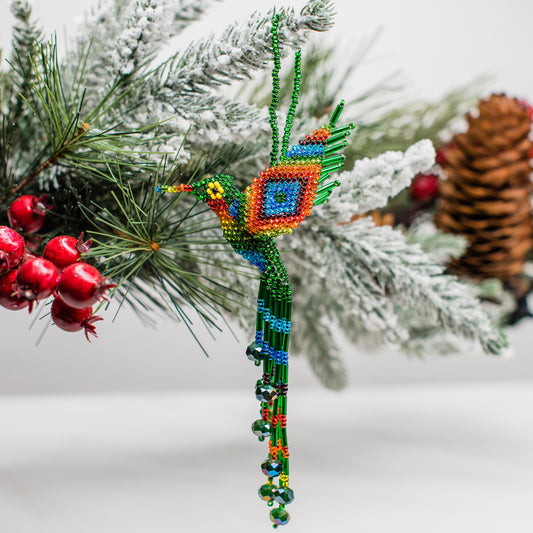 Large Beaded Hummingbird Ornament