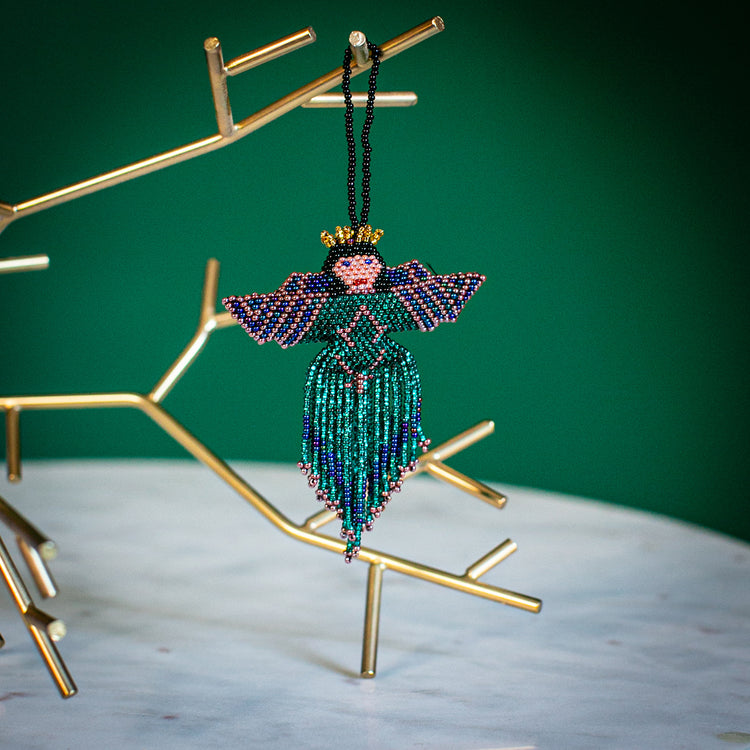 Beaded Colorful Angel Ornament