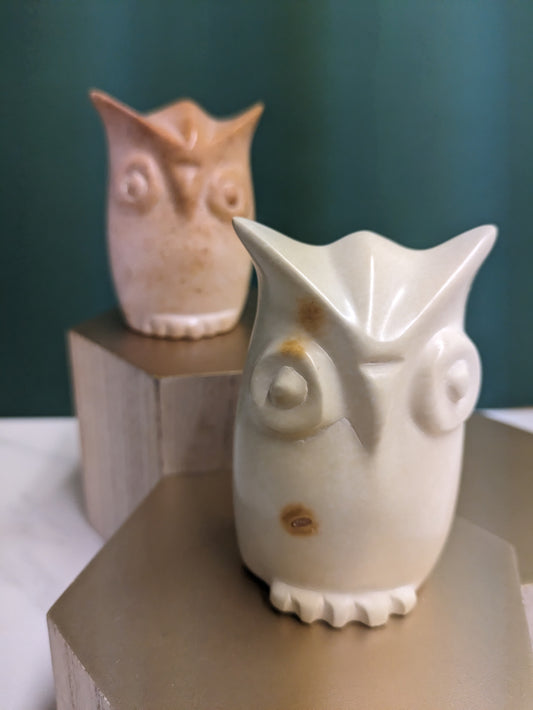 Natural Soapstone Owl