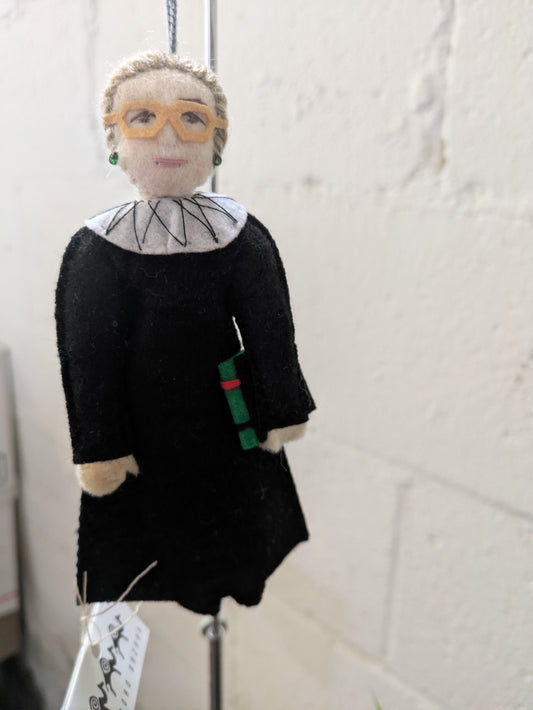 Ruth Bader Ginsburg Felt Ornament.