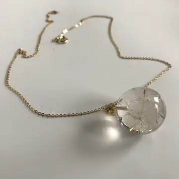 Sphere Dandelion Pendant Necklace