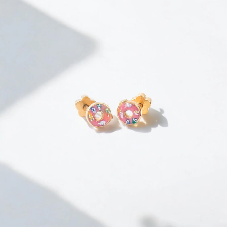 Sprinkle Donuts Tiny Stud Earrings