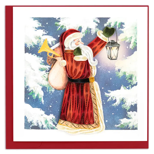 Vintage Santa Quilling Card