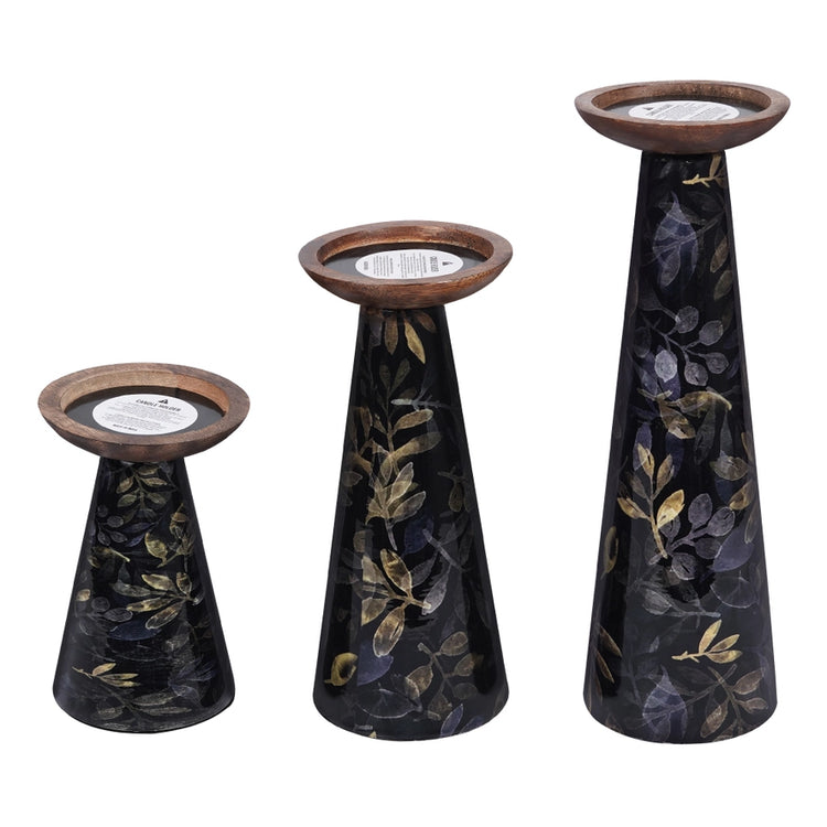 Moody Floral Candle Holders