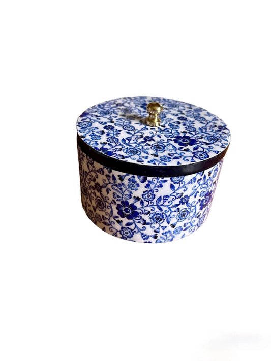 Blue and White Keepsake Box