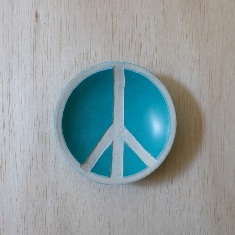 Peace Sign Soapstone Dish