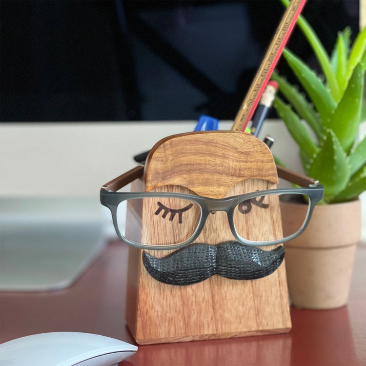 Mustache Eyeglass and Pen Holder