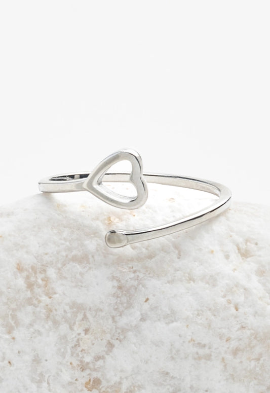 Ada Silver Heart Ring