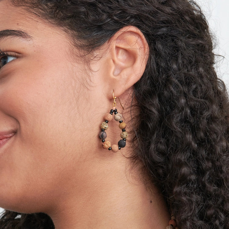 Kantha Desertscape Teardrop Earrings