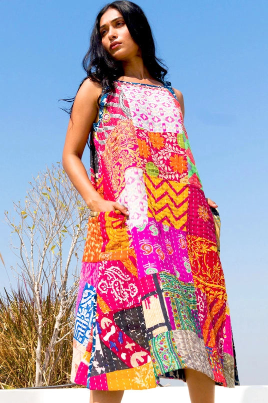 Reversible Kantha Cotton Sundress