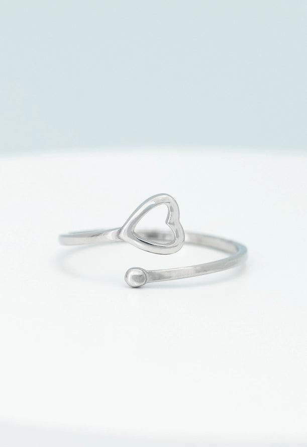 Ada Silver Heart Ring