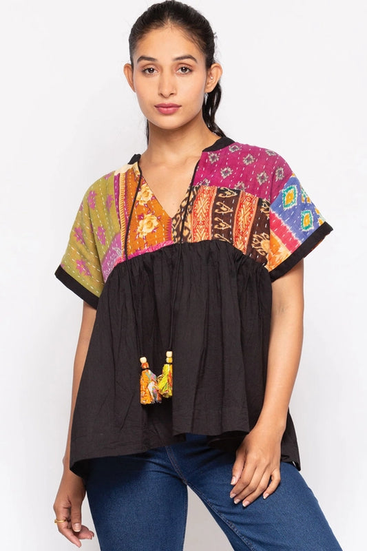 Cotton Kantha Tunic Top