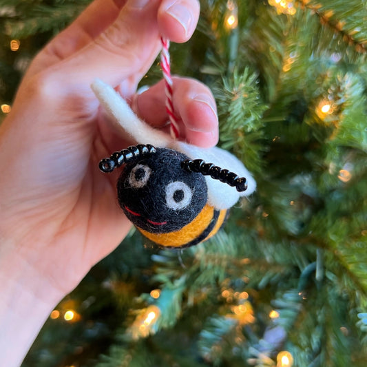 Bee Felt Wool Ornament