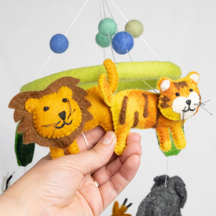 Jungle Animals Felt Mobile