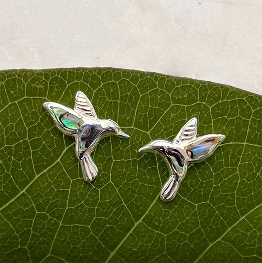 Abalone Hummingbird Studs