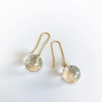 Mini Sphere Dandelion Earrings