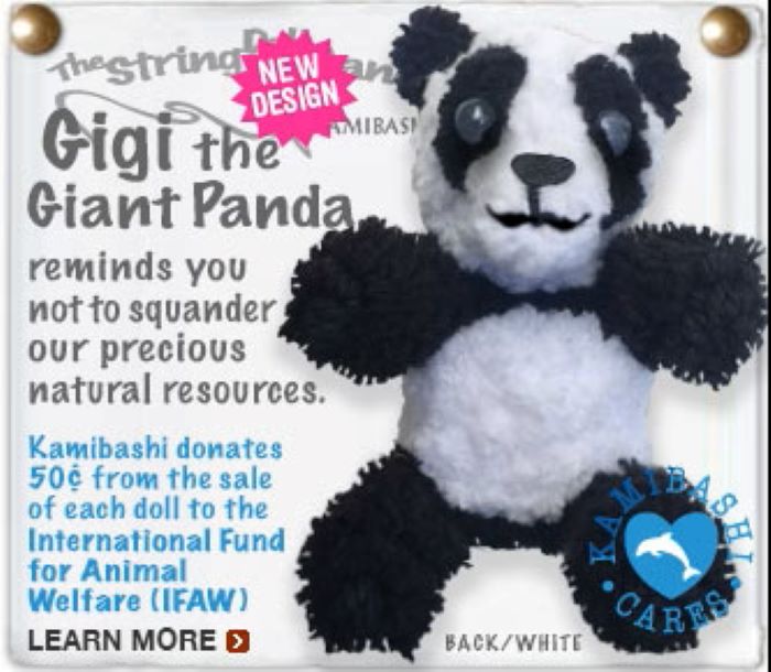 Gigi The Giant Panda String Doll Keychain