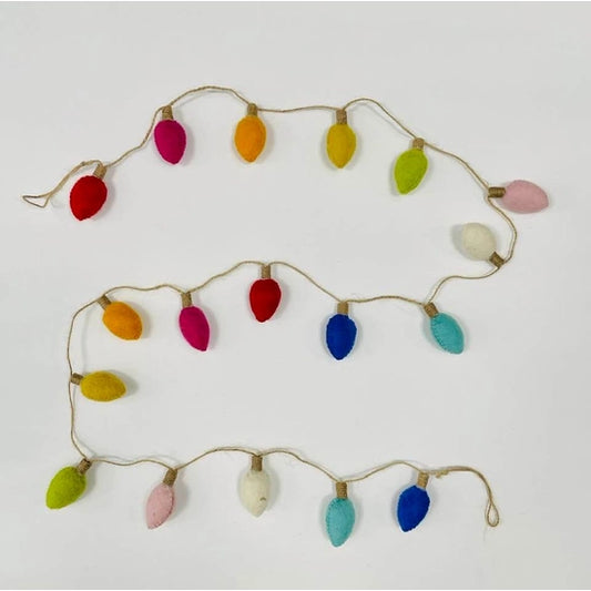 Vintage Christmas Light Felt Garland