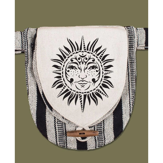 Celestial Sun Art Canvas Hip Bag