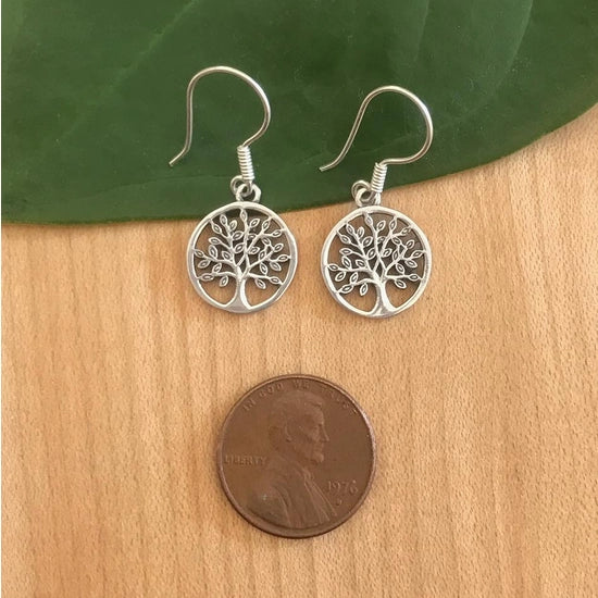 Sterling Silver Tree of Life Earrings