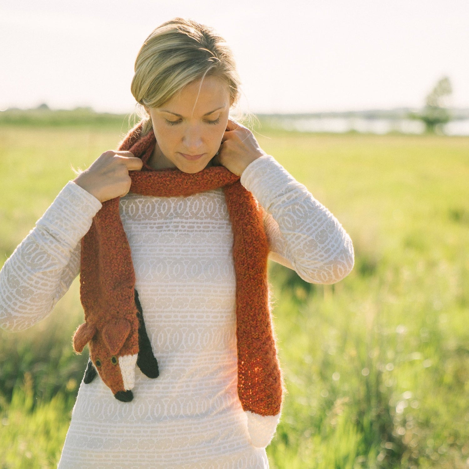 Fair Trade Animal Scarf, Fox, from Peru and Bolivia