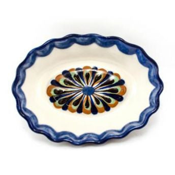 Lucia's World Emporium Fair Trade Handmade Guatemalan Ceramic Tapas Oval Dipping Bowl