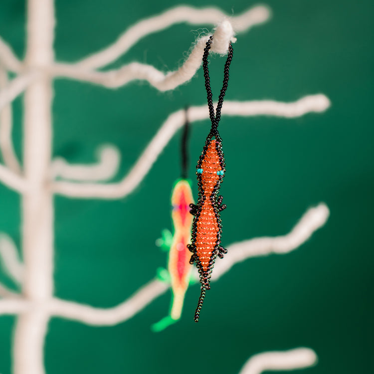 Lizard Beaded Ornament